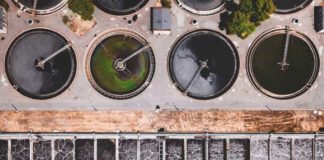 Canadian water policy yet to emerge from most parties as election nears wastewater-plant-overhead-view