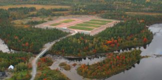 Wetland sewage system helps N.L. company with carbon neutral success aerial-view-appleton-glenwood-wastewater-treatment-facility